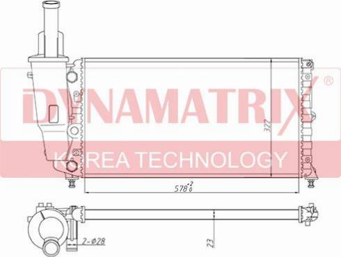 Dynamatrix DR61858 - Радіатор, охолодження двигуна autocars.com.ua