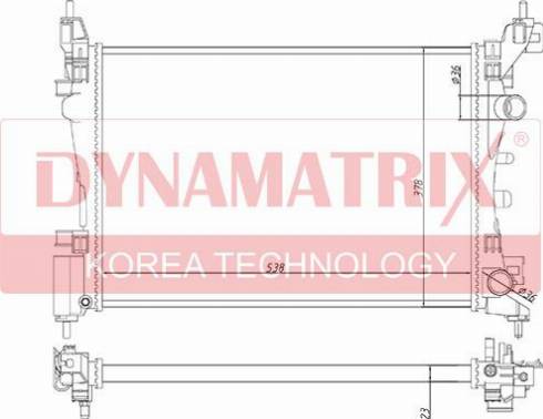 Dynamatrix DR61918 - Радіатор, охолодження двигуна autocars.com.ua