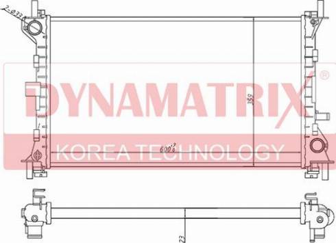 Dynamatrix DR62073 - Радіатор, охолодження двигуна autocars.com.ua