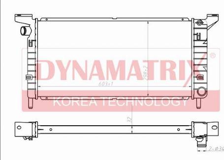 Dynamatrix DR621541 - Радіатор, охолодження двигуна autocars.com.ua