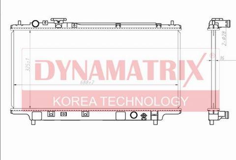 Dynamatrix DR62383A - Радиатор, охлаждение двигателя avtokuzovplus.com.ua