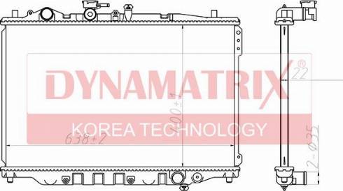 Dynamatrix DR62392A - Радиатор, охлаждение двигателя avtokuzovplus.com.ua