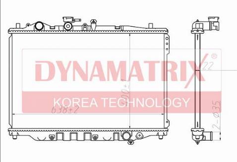 Dynamatrix DR62405A - Радіатор, охолодження двигуна autocars.com.ua