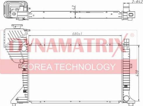 Dynamatrix DR62519A - Радіатор, охолодження двигуна autocars.com.ua