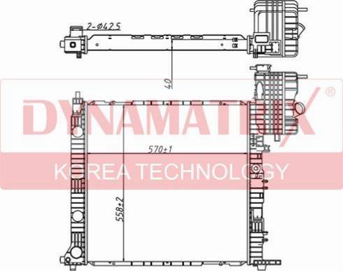 Dynamatrix DR62559A - Радиатор, охлаждение двигателя avtokuzovplus.com.ua