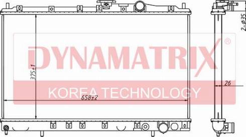 Dynamatrix DR62839 - Радіатор, охолодження двигуна autocars.com.ua