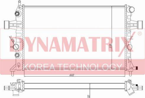 Dynamatrix DR63003A - Радиатор, охлаждение двигателя avtokuzovplus.com.ua