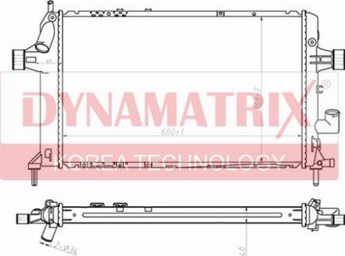 Dynamatrix DR63021A - Радіатор, охолодження двигуна autocars.com.ua