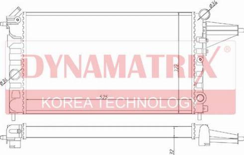 Dynamatrix DR632231 - Радіатор, охолодження двигуна autocars.com.ua