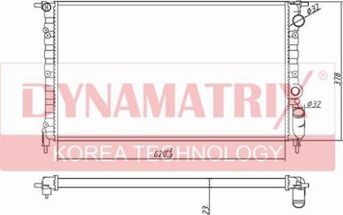 Dynamatrix DR63918 - Радіатор, охолодження двигуна autocars.com.ua