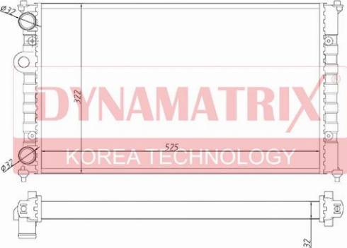 Dynamatrix DR639951 - Радіатор, охолодження двигуна autocars.com.ua