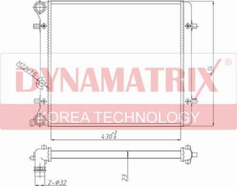 Dynamatrix DR641011 - Радиатор, охлаждение двигателя autodnr.net