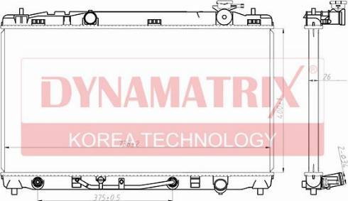 Dynamatrix DR646808 - Радиатор, охлаждение двигателя autodnr.net