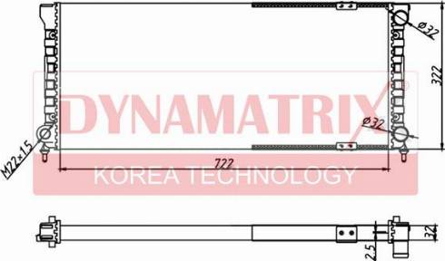 Dynamatrix DR651621 - Радіатор, охолодження двигуна autocars.com.ua