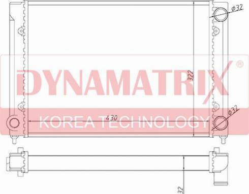 Dynamatrix DR651651 - Радиатор, охлаждение двигателя autodnr.net