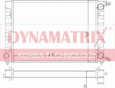 Dynamatrix DR651811 - Радіатор, охолодження двигуна autocars.com.ua