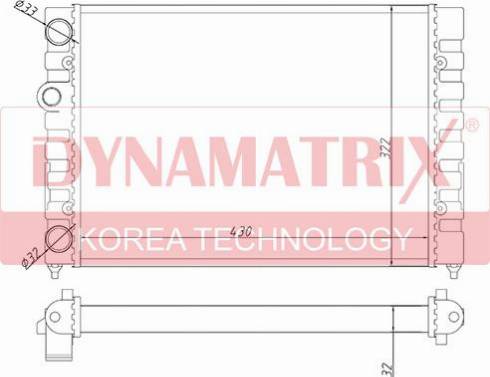 Dynamatrix DR651851 - Радиатор, охлаждение двигателя avtokuzovplus.com.ua