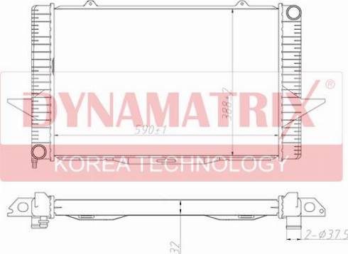 Dynamatrix DR65536A - Радиатор, охлаждение двигателя avtokuzovplus.com.ua