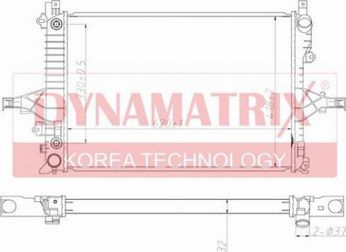 Dynamatrix DR65553A - Радіатор, охолодження двигуна autocars.com.ua