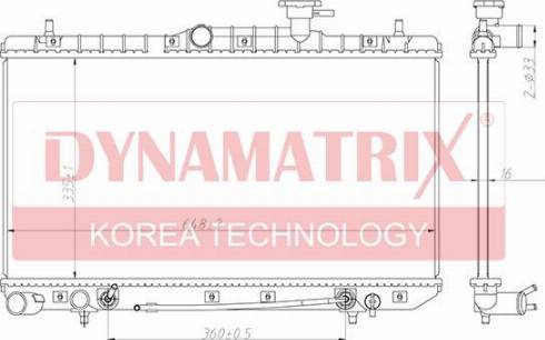 Dynamatrix DR67023 - Радіатор, охолодження двигуна autocars.com.ua