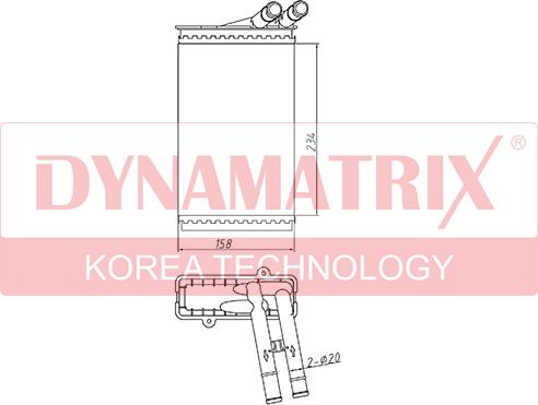 Dynamatrix DR70224 - Теплообмінник, опалення салону autocars.com.ua