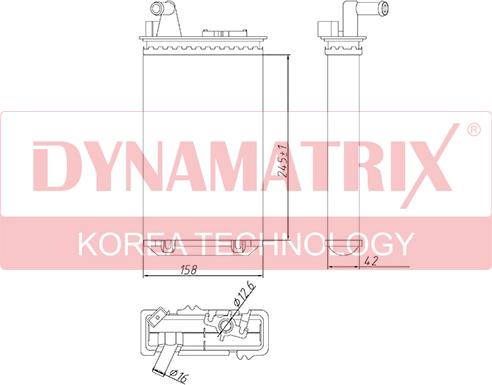 Dynamatrix DR71438 - Теплообмінник, опалення салону autocars.com.ua