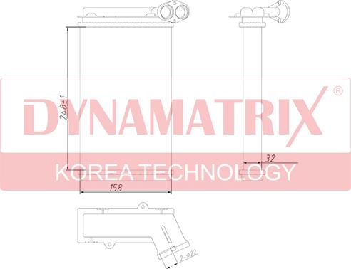 Dynamatrix DR71448 - Теплообмінник, опалення салону autocars.com.ua