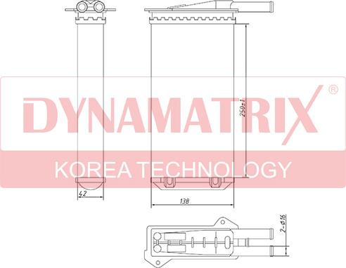 Dynamatrix DR71761 - Теплообмінник, опалення салону autocars.com.ua