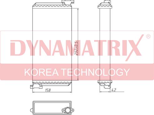 Dynamatrix DR72002 - Теплообмінник, опалення салону autocars.com.ua