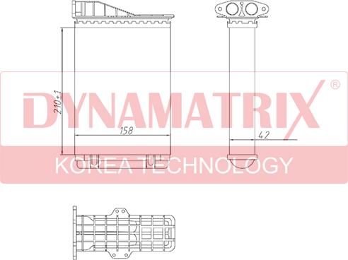 Dynamatrix DR73258 - Теплообмінник, опалення салону autocars.com.ua