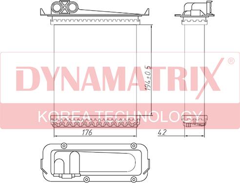 Dynamatrix DR73640 - Теплообмінник, опалення салону autocars.com.ua