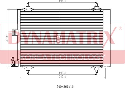 Dynamatrix DR94534 - Конденсатор, кондиціонер autocars.com.ua