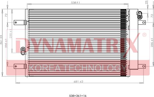 Dynamatrix DR94575 - Конденсатор кондиционера autodnr.net