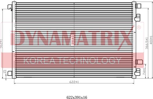 Dynamatrix DR94626 - Конденсатор, кондиціонер autocars.com.ua
