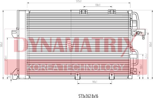 Dynamatrix DR94650 - Конденсатор кондиционера avtokuzovplus.com.ua