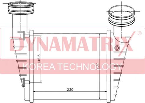 Dynamatrix DR96680 - Интеркулер, теплообменник турбины avtokuzovplus.com.ua