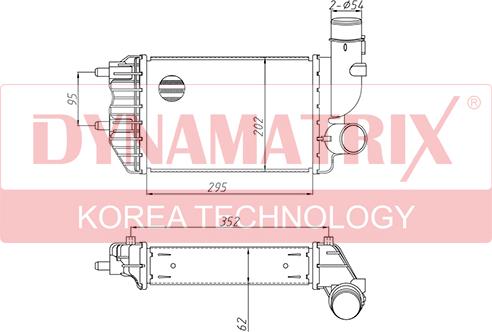 Dynamatrix DR96889 - Интеркулер, теплообменник турбины avtokuzovplus.com.ua