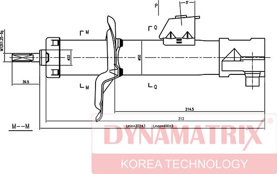 Dynamatrix DSA331015 - Амортизатор autocars.com.ua