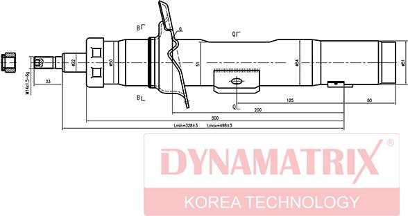 Dynamatrix DSA333727 - Амортизатор autocars.com.ua