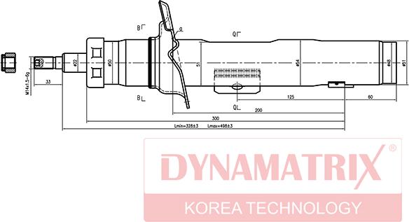 Dynamatrix DSA333728 - Амортизатор autocars.com.ua