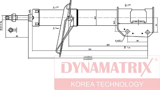 Dynamatrix DSA333843 - Амортизатор autocars.com.ua