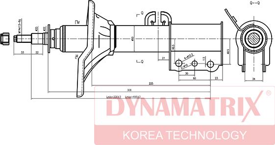 Dynamatrix DSA334035 - Амортизатор avtokuzovplus.com.ua