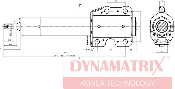 Dynamatrix DSA335810 - Амортизатор avtokuzovplus.com.ua