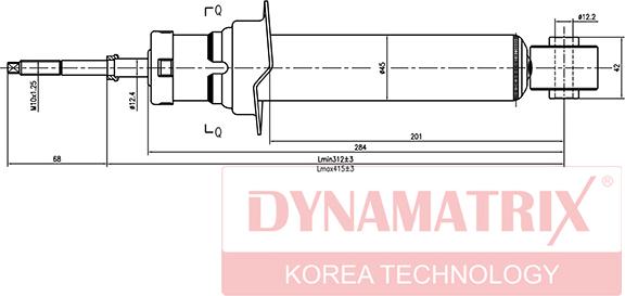 Dynamatrix DSA341325 - Амортизатор autocars.com.ua