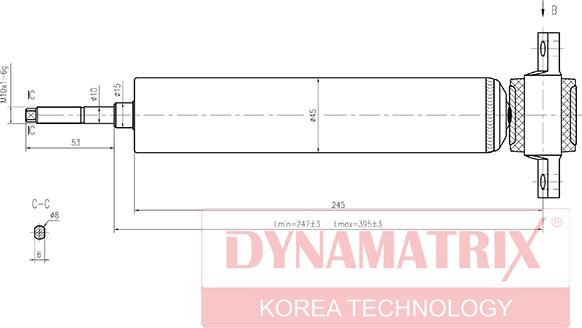 Dynamatrix DSA444050 - Амортизатор avtokuzovplus.com.ua