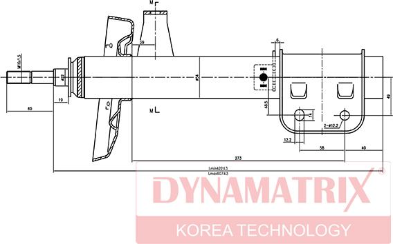 Dynamatrix DSA634022 - Амортизатор autocars.com.ua