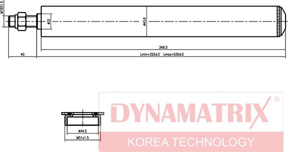 Dynamatrix DSA665063 - Амортизатор autocars.com.ua