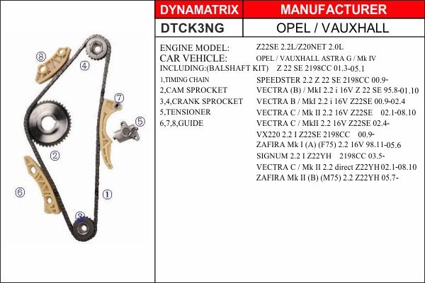 Dynamatrix DTCK3NG - Комплект цепи привода распредвала avtokuzovplus.com.ua