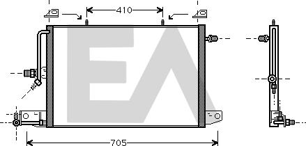 EACLIMA 30C02003 - Конденсатор, кондиціонер autocars.com.ua
