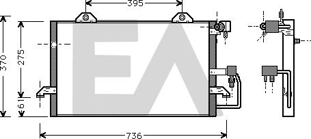 EACLIMA 30C02004 - Конденсатор, кондиціонер autocars.com.ua